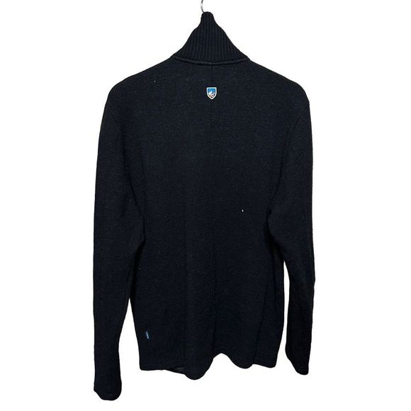 KUHL Spy Marino Wool Black Button Front Zip Up Jacket - Picture 2 of 5